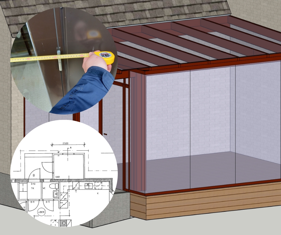 Lasiterassin mittatilaustyö ja koko